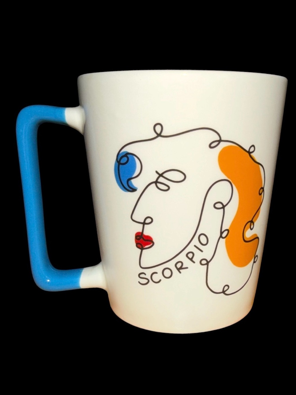 Casa Signature Scorpio Zodiac Mug with Blue Handle